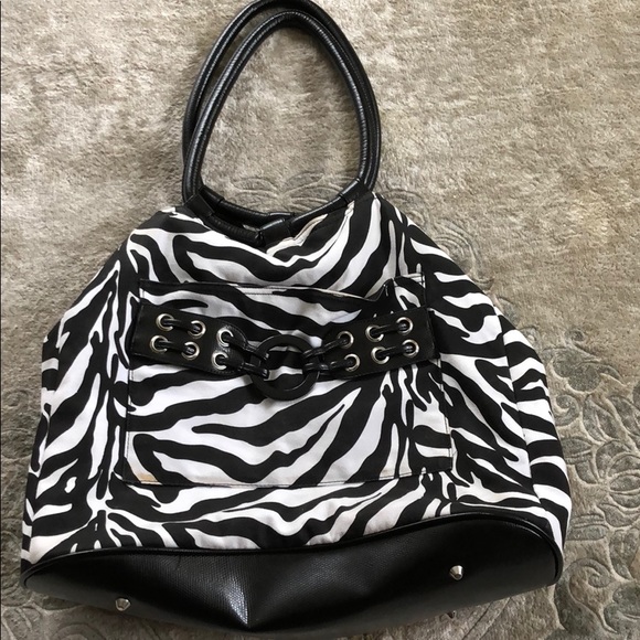White House Black Market Handbags - Zebra-Print Black & White Shoulder Bag Women’s One Size